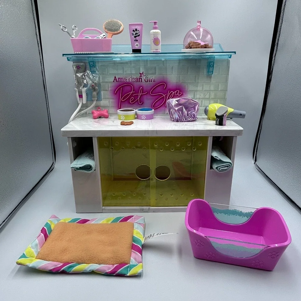 American Girl Truly Me Doll Pet Spa and Daycare Playset Mostly Complete Set READ